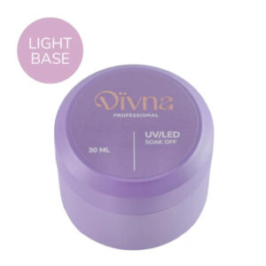 DIVNA Light Base 30ml – przezroczysta baza hybrydowa do paznokci, elastyczna