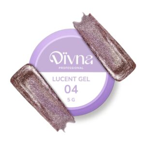 DIVNA Lucent Gel 04 Pink żel do zdobień pink glitter 5 g