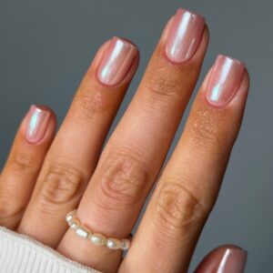 DIVNA Mirror Powder 02 – brzoskwiniowy perłowy pyłek do paznokci, 0,5 g — zdjęcie 1