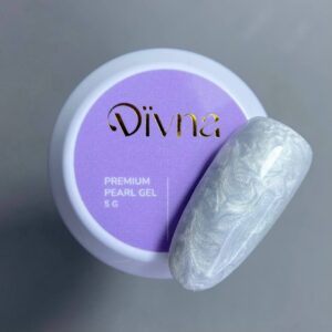 DIVNA Pearl Gel 03 Silver Milky, 5 g perłowy żel do zdobień — zdjęcie 1