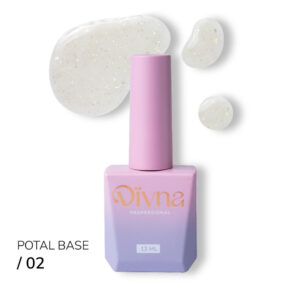 DIVNA Potal Base 02 13 ml mleczna baza hybrydowa z drobinkami