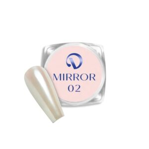 DIVNA Mirror Powder 02 – brzoskwiniowy perłowy pyłek do paznokci, 0,5 g