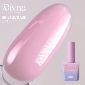 DIVNA Skilful Base 05 różowa baza hybrydowa 13 ml rzadsza konsystencja — zdjęcie 1