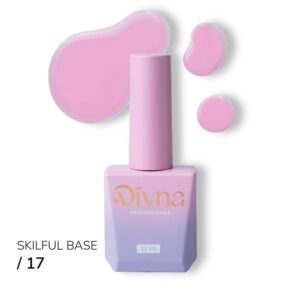DIVNA Skilful Base 17 intensywnie różowa baza hybrydowa 13 ml