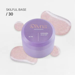 DIVNA Skilful Base 30 Jasno Różowa Baza Hybrydowa Z Drobinkami 30 ml