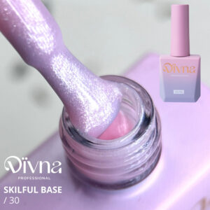 DIVNA Skilful Base 30 beżowa baza hybrydowa z drobinkami 13 ml — zdjęcie 1