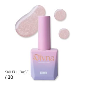 DIVNA Skilful Base 30 beżowa baza hybrydowa z drobinkami 13 ml