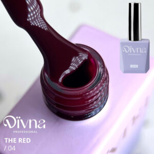 DIVNA The Red 04 bordowy lakier hybrydowy 7 ml — zdjęcie 1