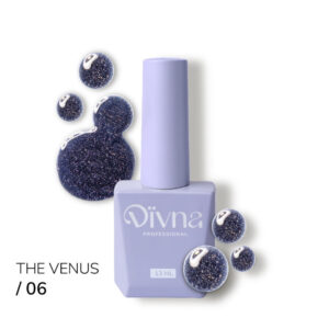 DIVNA The Venus 06 13 ml granatowy lakier odblaskowy z drobinkami