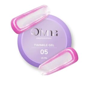 DIVNA Twinkle Gel 05 – żel budujący do paznokci z brokatem i folią, 15 ml