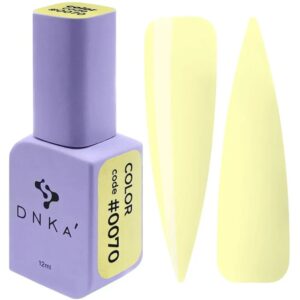 DNKa Lakier Hybrydowy Color #0070 masełkowy żółty 12 ml – pastelowy butter yellow