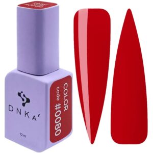 DNKa Lakier Hybrydowy Color #0080 czerwony klasyczny 12 ml – głęboki odcień