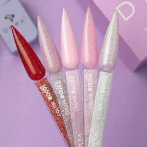 DNKa Lakier Hybrydowy Color #0093 jasny róż z drobinką 12 ml – delikatny połysk — zdjęcie 1