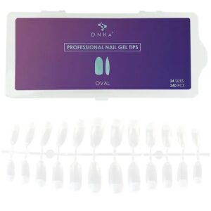 DNKa Professional Nail Gel Tips Oval 240 szt – żelowe tipsy owal