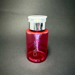 Clavier Dozownik z Pompką na płyny, cleaner, aceton -różowo - srebrny/ transparentny, 180 ml, 1 szt. — zdjęcie 2
