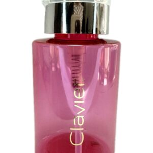 Clavier Dozownik z Pompką na płyny, cleaner, aceton -różowo - srebrny/ transparentny, 180 ml, 1 szt.
