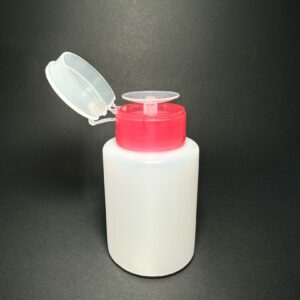 Dozownik z pompką - biały z różową nakrętką 150 ml — zdjęcie 3