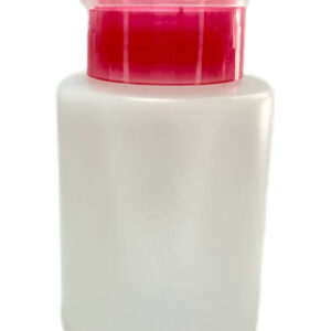 Dozownik z pompką - biały z różową nakrętką 150 ml