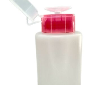 Dozownik z pompką - biały z różową nakrętką 150 ml — zdjęcie 1