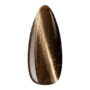 EM Nail Lakier hybrydowy Cat Eye 7D Amber Swing 19 – szampańskie złoto — zdjęcie 2