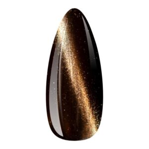 EM Nail Lakier hybrydowy Cat Eye 7D Auric Dream 20 – złoto-miedziany efekt — zdjęcie 2