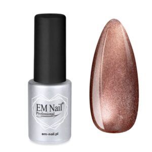 EM Nail Lakier hybrydowy Cat Eye 7D Golden Tiger 10 – złoto-brązowy silk