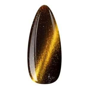 EM Nail Lakier hybrydowy Cat Eye 7D Sun Dancer 18 – złoty jedwabisty blask — zdjęcie 2