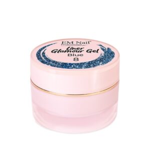 EM Nail Liner Glamour Gel Blue 8 – niebieski żel do zdobień — zdjęcie 2