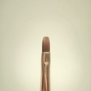 EM Nail Pędzelek do żelu nr 4 zaokrąglony metalowy, rosegold — zdjęcie 1