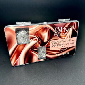 EM Nail Tipsy żelowe migdał clear 500 szt.