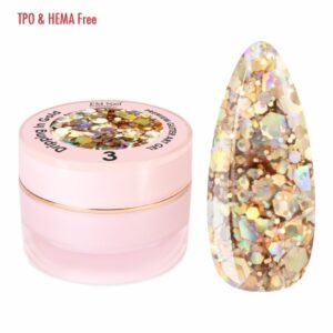 EM Nail Żel do zdobień paznokci Premium Glitter Art Dripping in Gold 3 –5g TPO-Free
