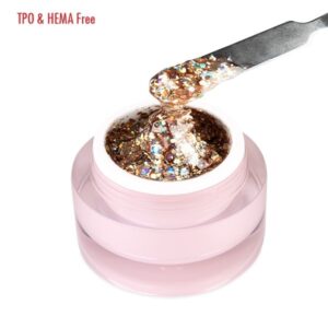 EM Nail Żel do zdobień paznokci Premium Glitter Art Dripping in Gold 3 –5g TPO-Free — zdjęcie 2