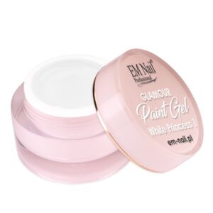 EM Nail Żel Do Zdobień Paint Gel Glamour White Princess — zdjęcie 1