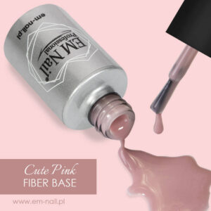 EM Nail Fiber Base Cute Pink 6ml – Baza z włóknem i witaminami TPO-Free — zdjęcie 2