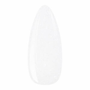EM Nail Fiber Base Glossy White 15ml – Mleczna baza z drobinkami — zdjęcie 1