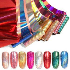 Folia transferowa 100 cm lustrzana chrome holograficzna Nr 1 — zdjęcie 4