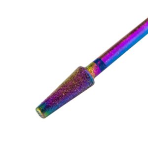 Frez diamentowy Unicorn tęczowy ścięty stożek wąski Nr 2 do usunięcia skórek — zdjęcie 1