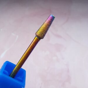 Frez diamentowy Unicorn tęczowy ścięty stożek wąski Nr 2 do usunięcia skórek