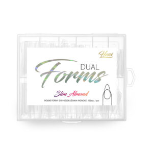 HESSI Dual Forms Slim Almond 120 szt - Dolne Formy do Przedłużania Paznokci (Migdałowe)