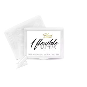 HESSI Tipsy tunelowe Flexible Nail Tips rozmiar 1 przezroczyste 40 szt. — zdjęcie 1