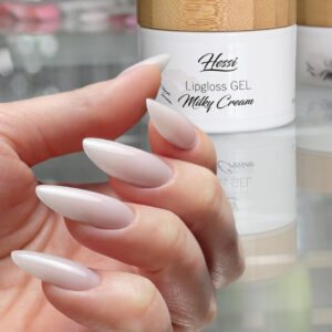 Hessi Lipgloss Gel Milky Cream 10 ml – Żel Samopoziomujący 2w1 o Konsystencji Średnio Gęstej, Idealny do Budowy i Koloru — zdjęcie 2