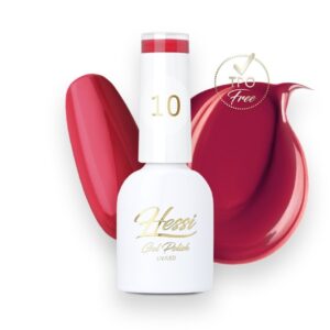 HESSI Lakier hybrydowy 10 – malinowa czerwień 6 ml