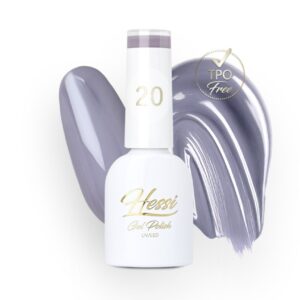 HESSI Lakier hybrydowy nr 20 – chłodny szaro-lawendowy odcień 6 ml