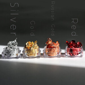 HESSI Pyłek Silver Flakes Effect – srebrne płatki do paznokci — zdjęcie 2