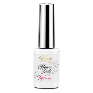 HESSI Top Glow Dots 02 5ml - Top No Wipe z Srebrnymi Drobinkami