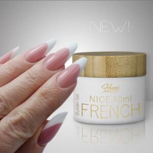 HESSI Żel Budujący NICE FRENCH 40ml – Biały Żel do Techniki French — zdjęcie 5