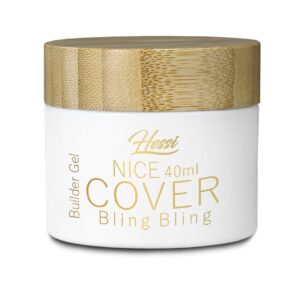 HESSI Żel Budujący NICE COVER Bling Bling 40ml – Naturalny Cover z Drobinką — zdjęcie 1