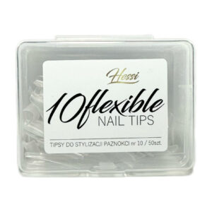 HESSI Tipsy Tunelowe Flexible Nail Tips 10 Przezroczyste 50 szt.
