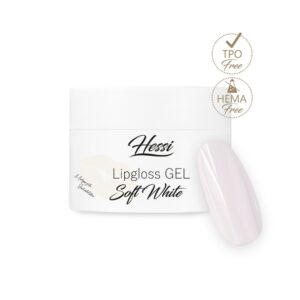 Hessi Lipgloss Gel Soft White 10ml – żel budujący 2w1, średnio gęsty