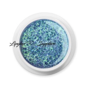 Hessi Lipgloss Sapphire 10 ml – niebiesko-zielony żel budujący 2w1 z połyskiem — zdjęcie 1